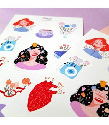 مجموعه استیکر گل گلی