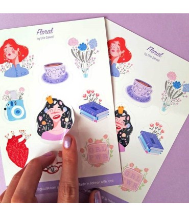 مجموعه استیکر گل گلی